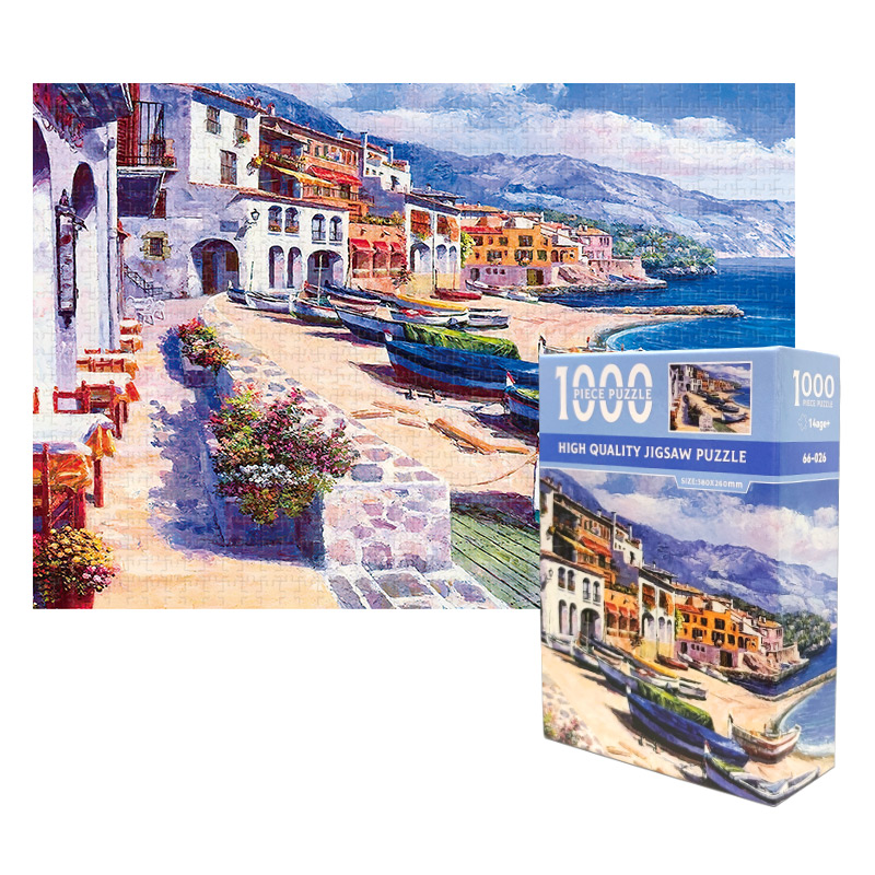 拼圖1000片海邊小鎮